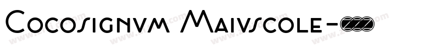 Cocosignum Maiuscole字体转换